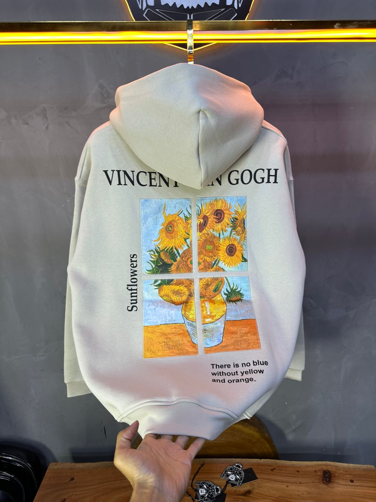 HOODIE SAW OVERSIZE BEIGE 4958