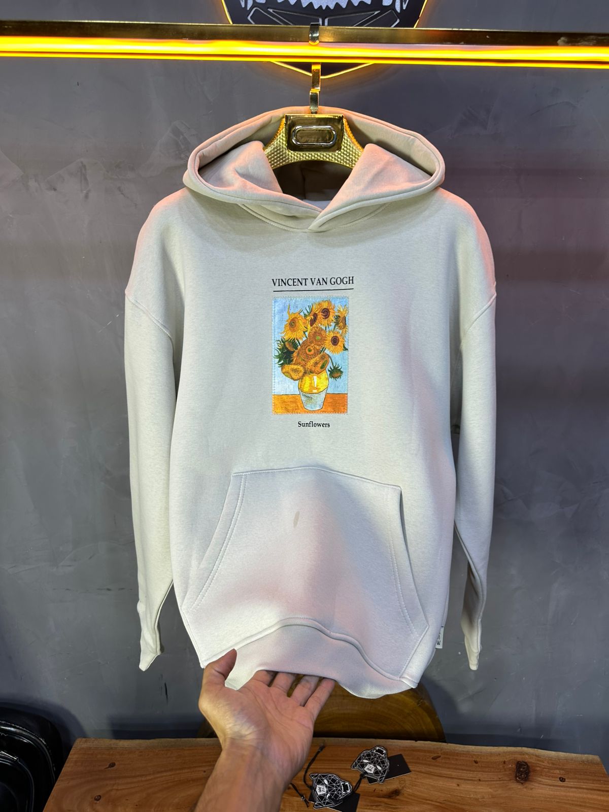 HOODIE SAW OVERSIZE BEIGE 4958