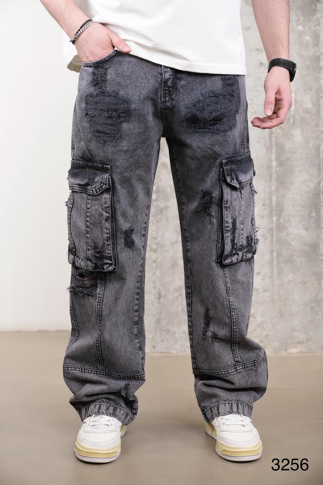 JEANS BAGGY CARGO GRIS 3256 - ZG PREMIUM