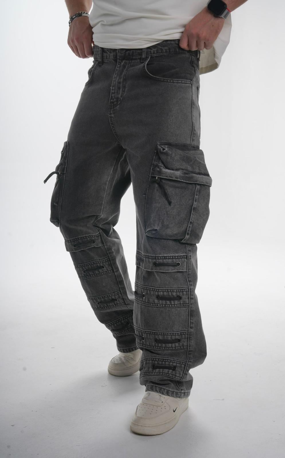 JEANS BAGGY CARGO GRIS 3229 - ZG PREMIUM