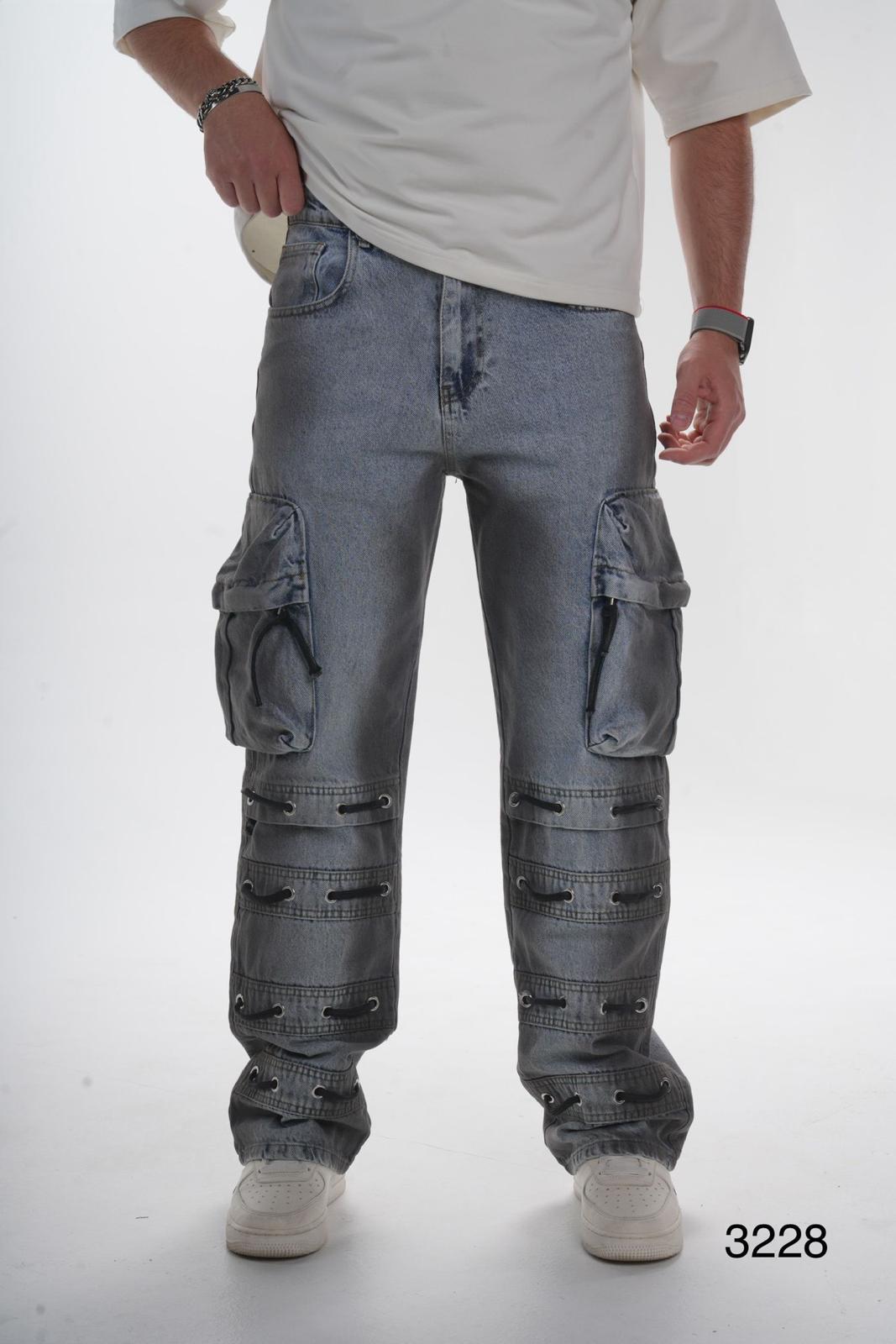 JEANS BAGGY CARGO GRIS 3228 - ZG PREMIUM