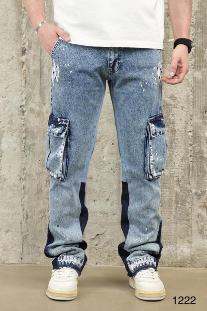 JEANS BAGGY CARGO BLUE 3038 - ZG PREMIUM