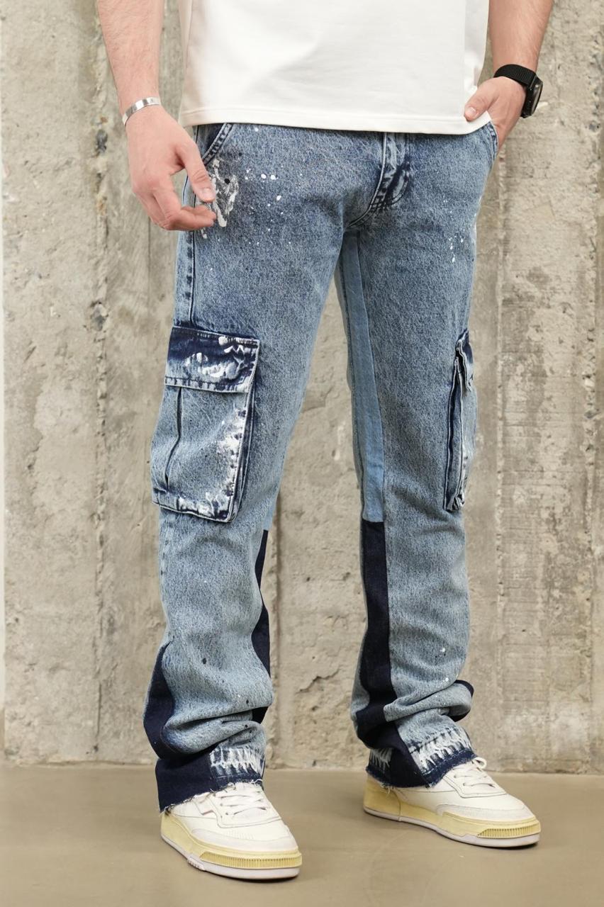 JEANS BAGGY CARGO BLUE 3038 - ZG PREMIUM