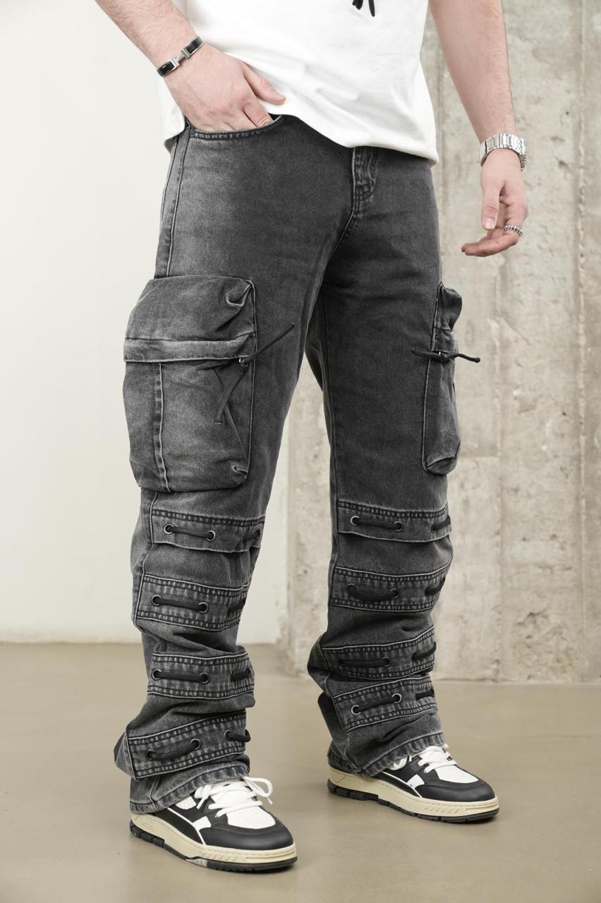 JEANS BAGGY CARGO GRIS 3229 - ZG PREMIUM