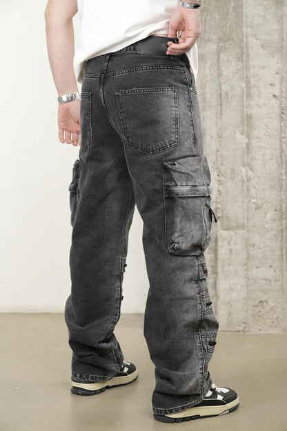 JEANS BAGGY CARGO GRIS 3229 - ZG PREMIUM