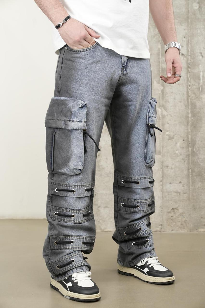 JEANS BAGGY CARGO GRIS 3228 - ZG PREMIUM