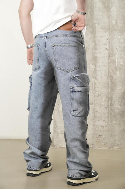 JEANS BAGGY CARGO GRIS 3228 - ZG PREMIUM
