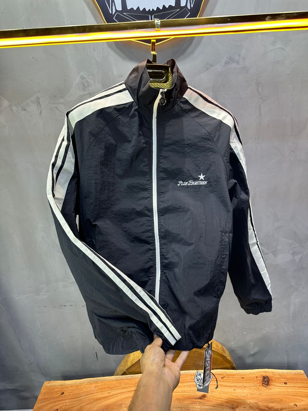 JACKET PARACHUTE BLACK OLD SCHOL 7404 - ZG PREMIUM