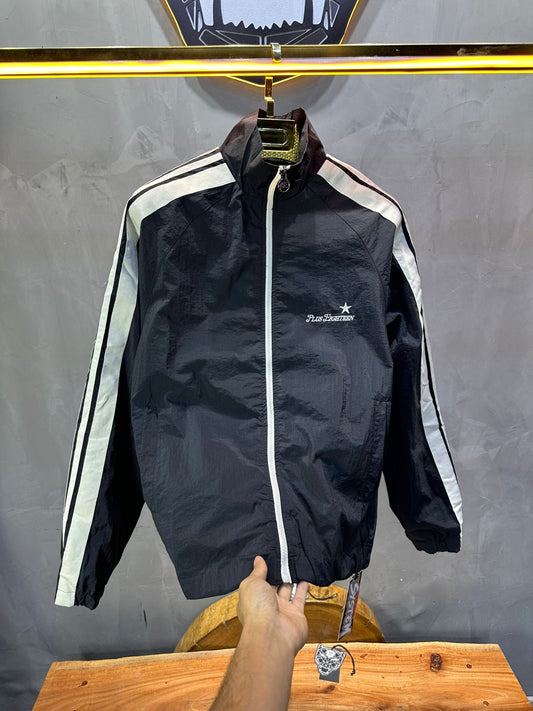 JACKET PARACHUTE BLACK OLD SCHOL 7404 - ZG PREMIUM