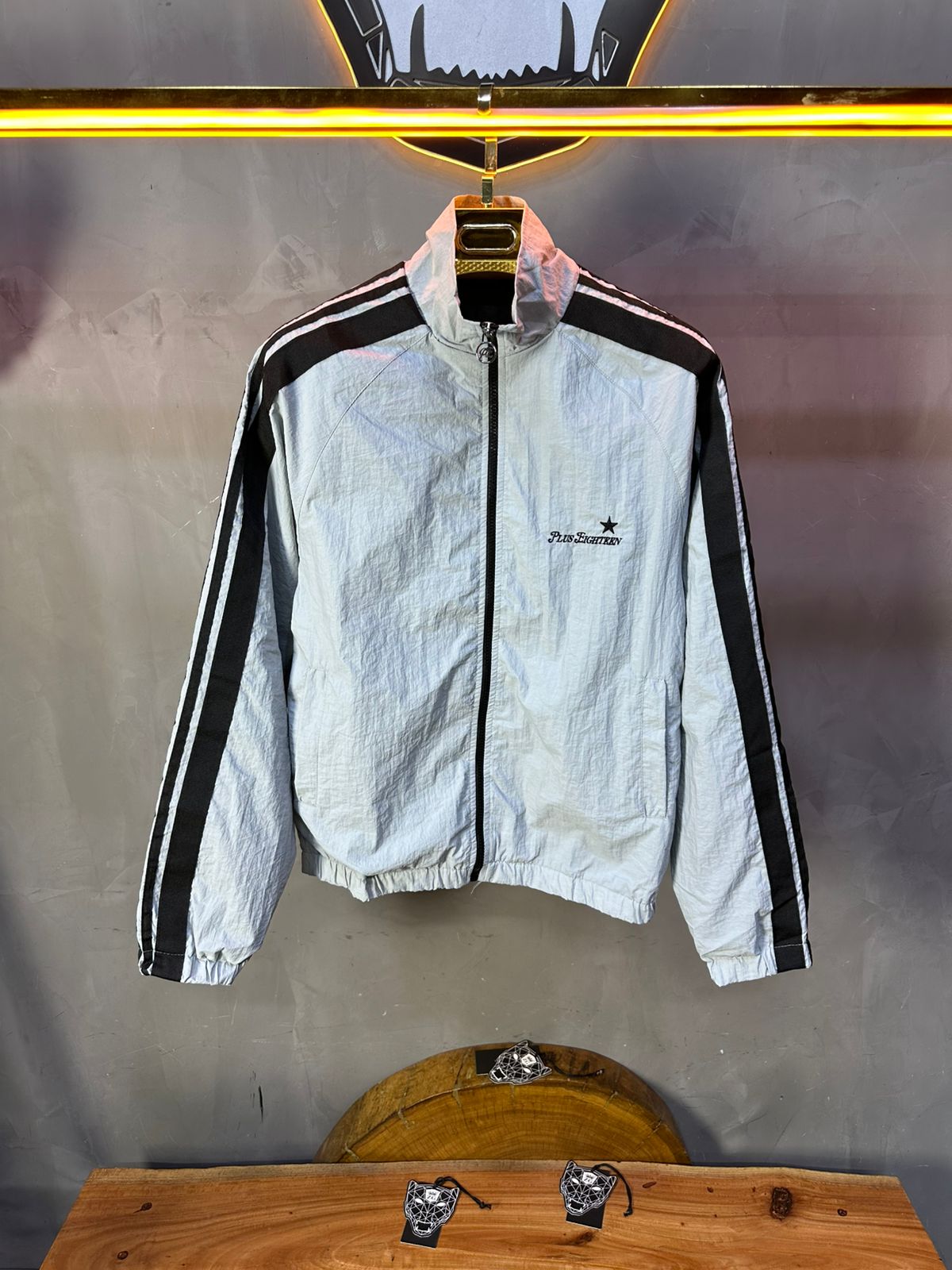 JACKET PARACHUTE GREY OLD SCHOL 7404