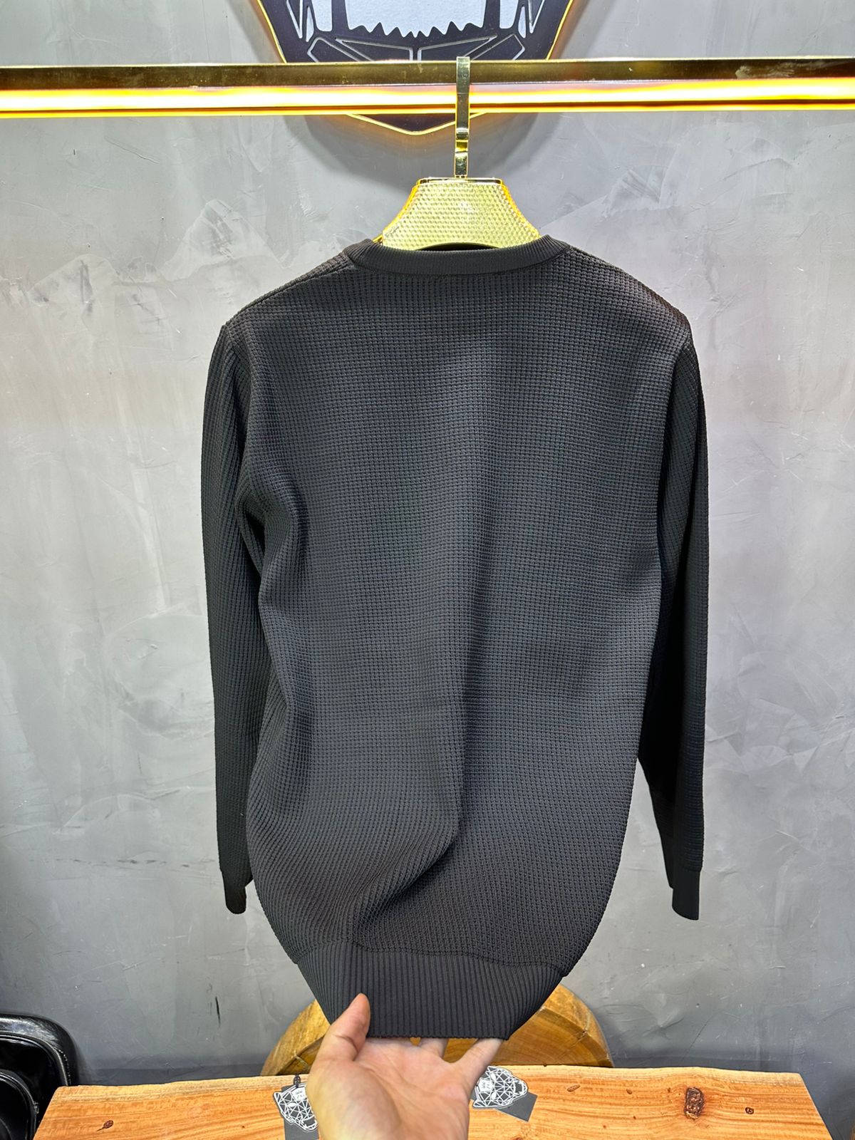 SWEAT TRICOTE NOIRE 4030 - ZG PREMIUM
