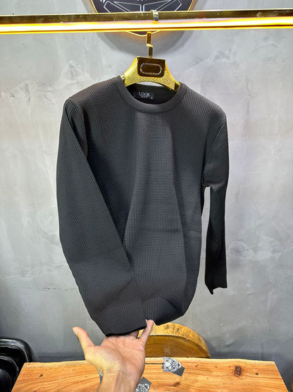 SWEAT TRICOTE NOIRE 4030 - ZG PREMIUM