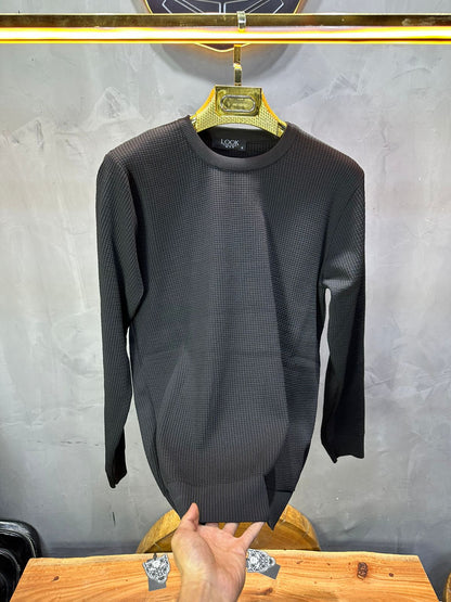 SWEAT TRICOTE NOIRE 4030 - ZG PREMIUM