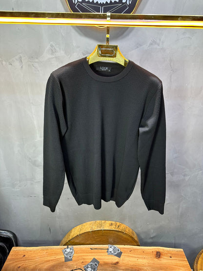 SWEAT TRICOTE NOIRE 4030 - ZG PREMIUM