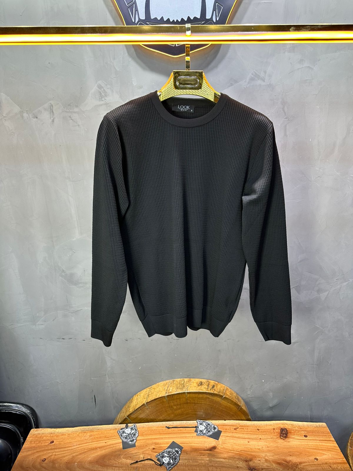 SWEAT TRICOTE NOIRE 4030 - ZG PREMIUM