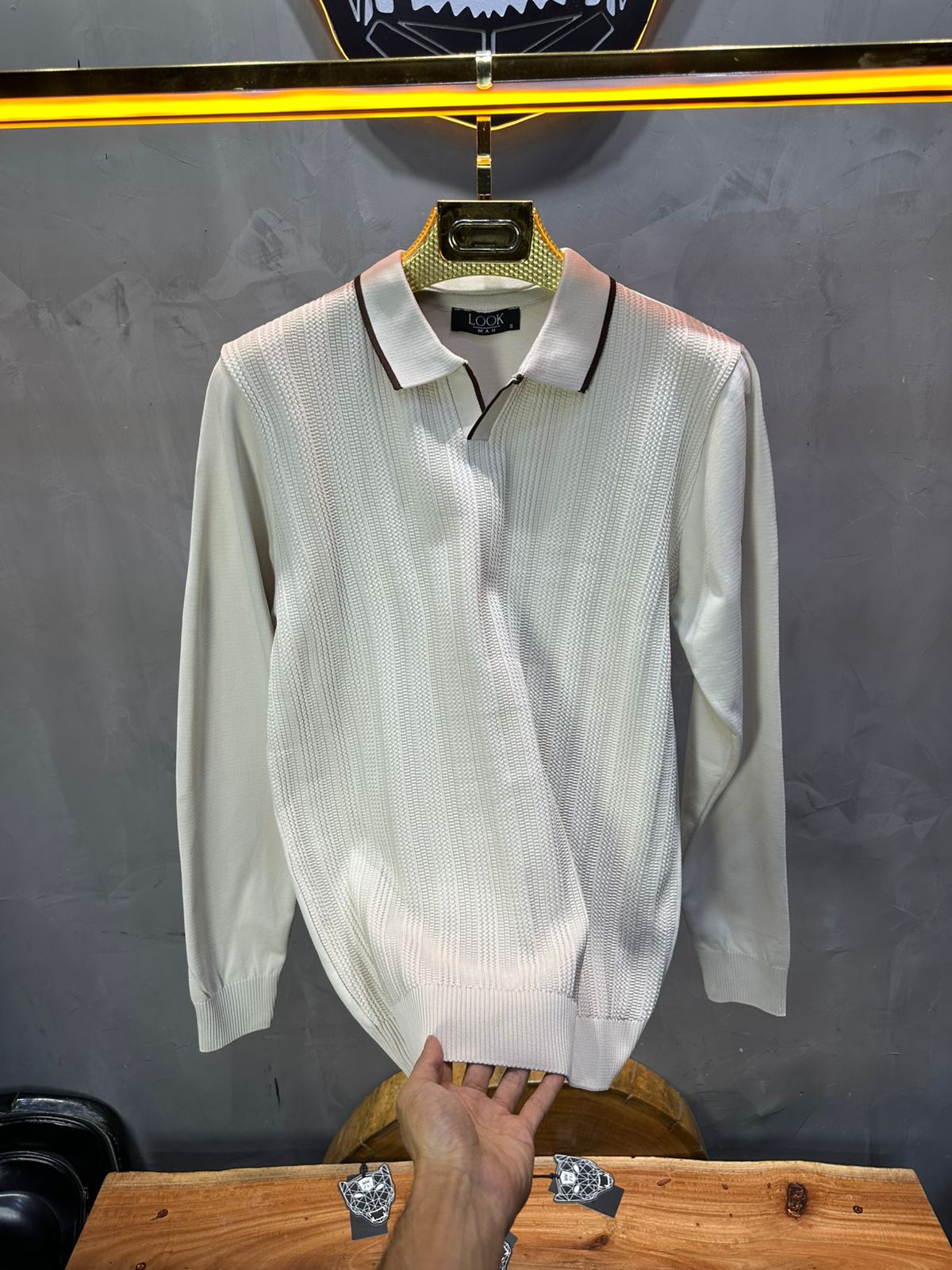 POLO TRICOTE BEIGE 4028 - ZG PREMIUM