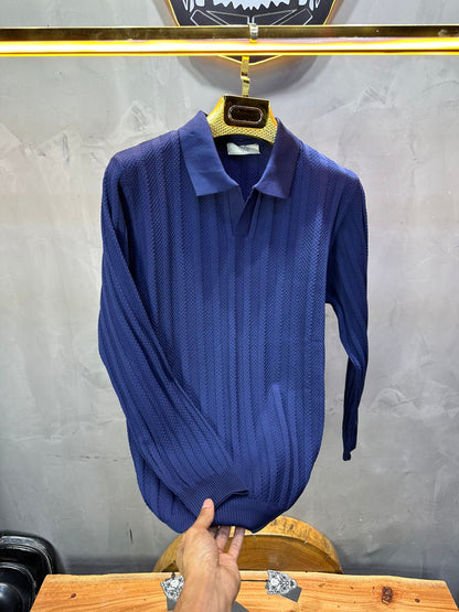 POLO TRICOTE BLUE 5124