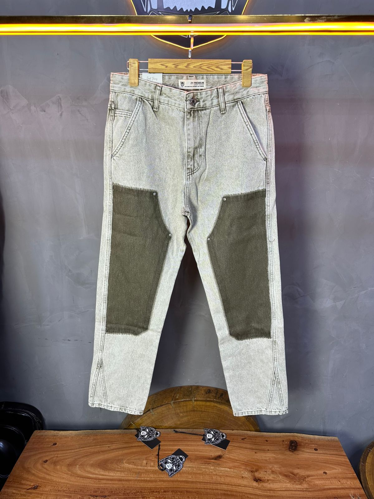 JEANS BAGGY OLIVE B9668 - ZG PREMIUM