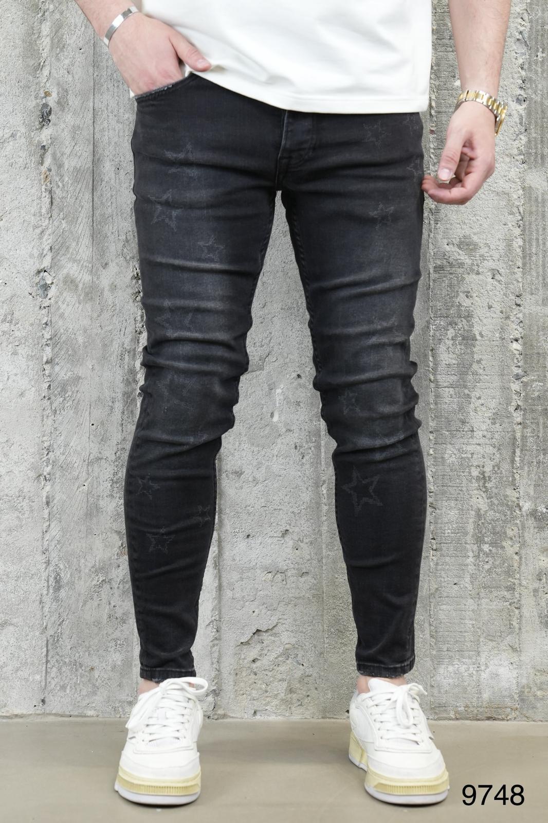 JEANS SKINNY NOIR STREETWEAR B9478 - ZG PREMIUM