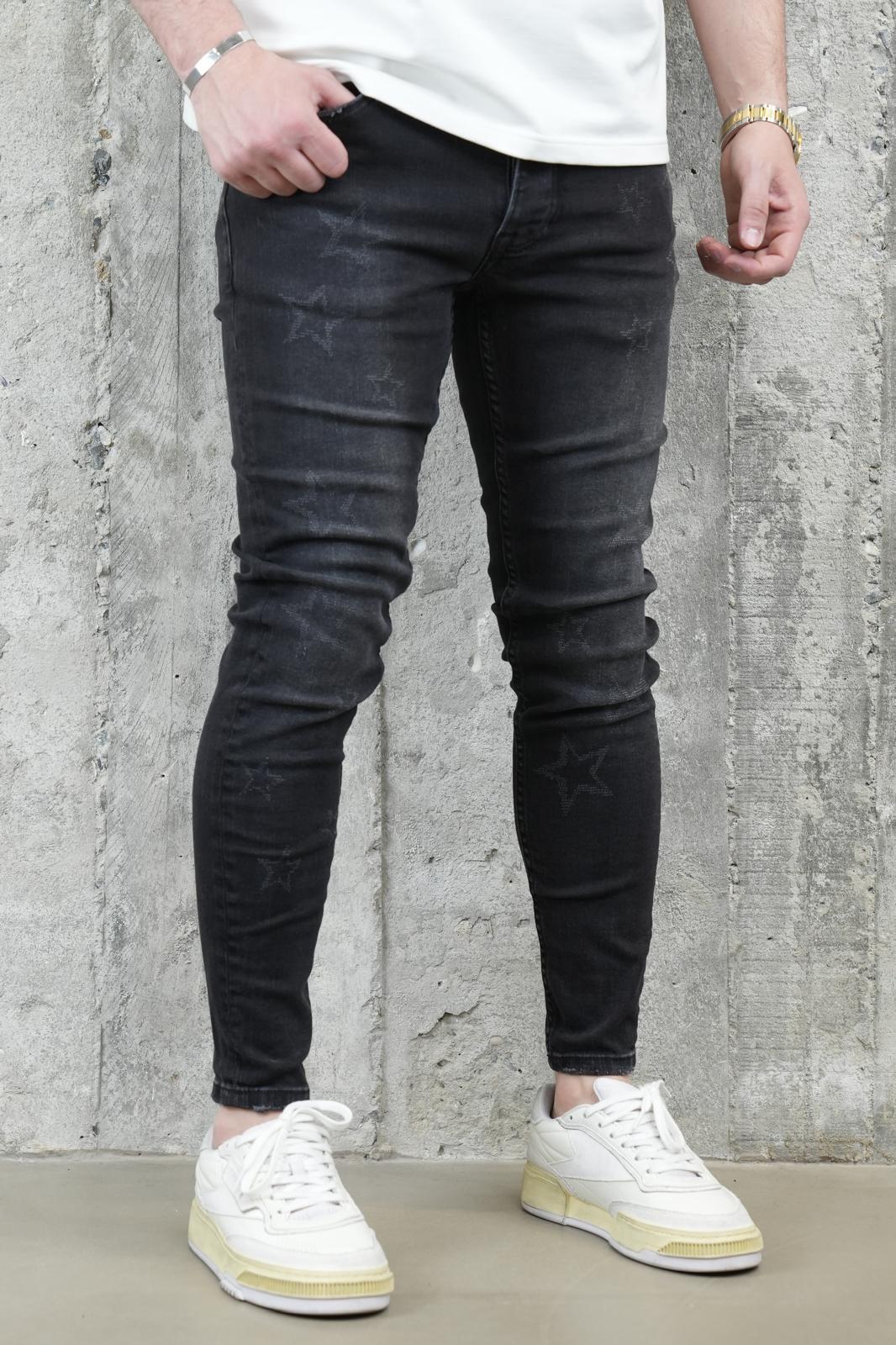 JEANS SKINNY NOIR STREETWEAR B9478 - ZG PREMIUM