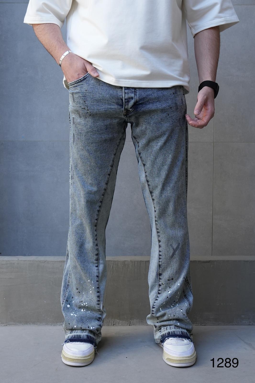 JEANS GRIS TACHES BLAANCHES C1289 - ZG PREMIUM