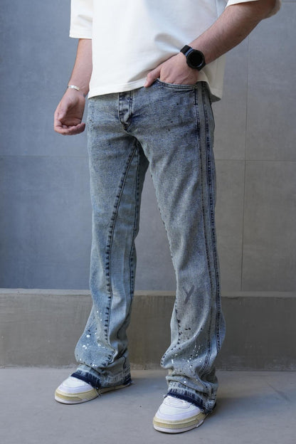 JEANS GRIS TACHES BLAANCHES C1289 - ZG PREMIUM