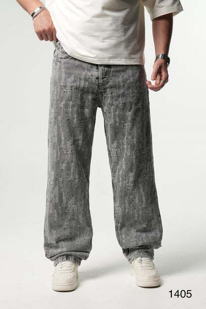 JEANS BAGGY GRIS DECHIRE C1405 - ZG PREMIUM
