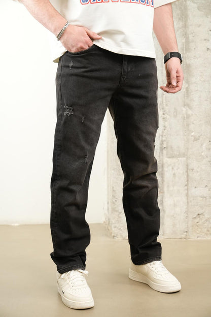 JEANS DROIT NOIR B9971 - ZG PREMIUM