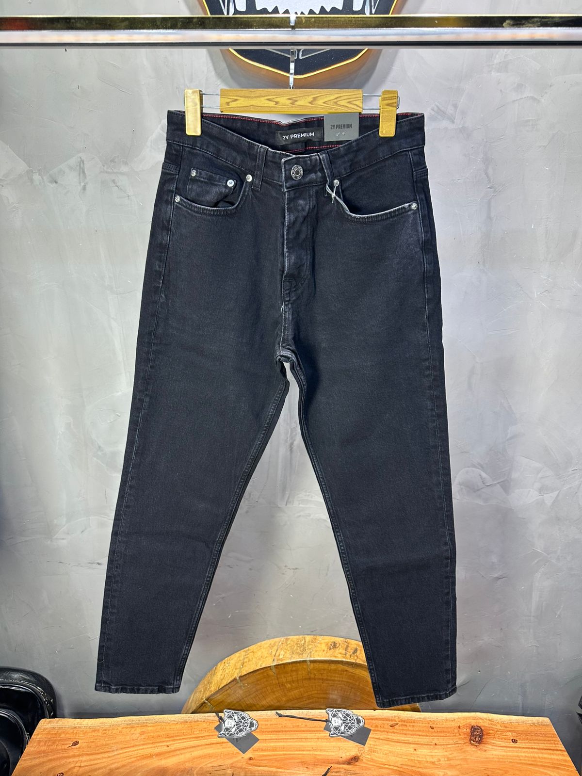 JEANS DROIT GRIS FANCé C1408 - ZG PREMIUM