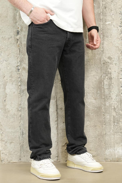 JEANS GRIS NOIR DROIT C1205 - ZG PREMIUM