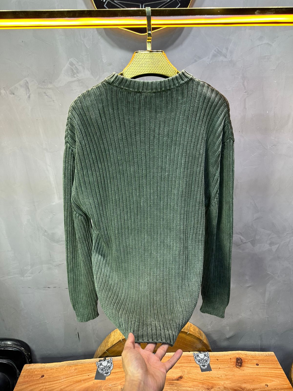 PULL TRICOT VERT 2609 - ZG PREMIUM