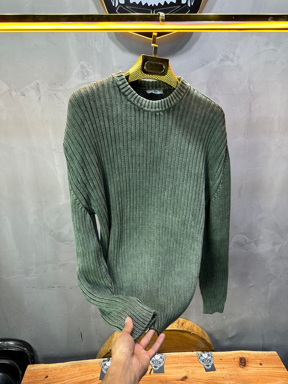 PULL TRICOT VERT 2609 - ZG PREMIUM