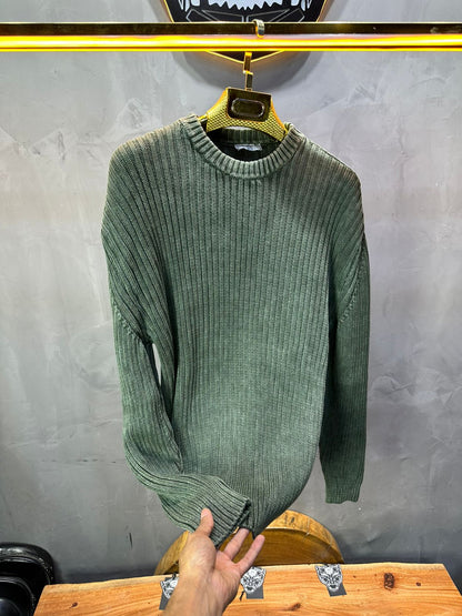 PULL TRICOT VERT 2609 - ZG PREMIUM