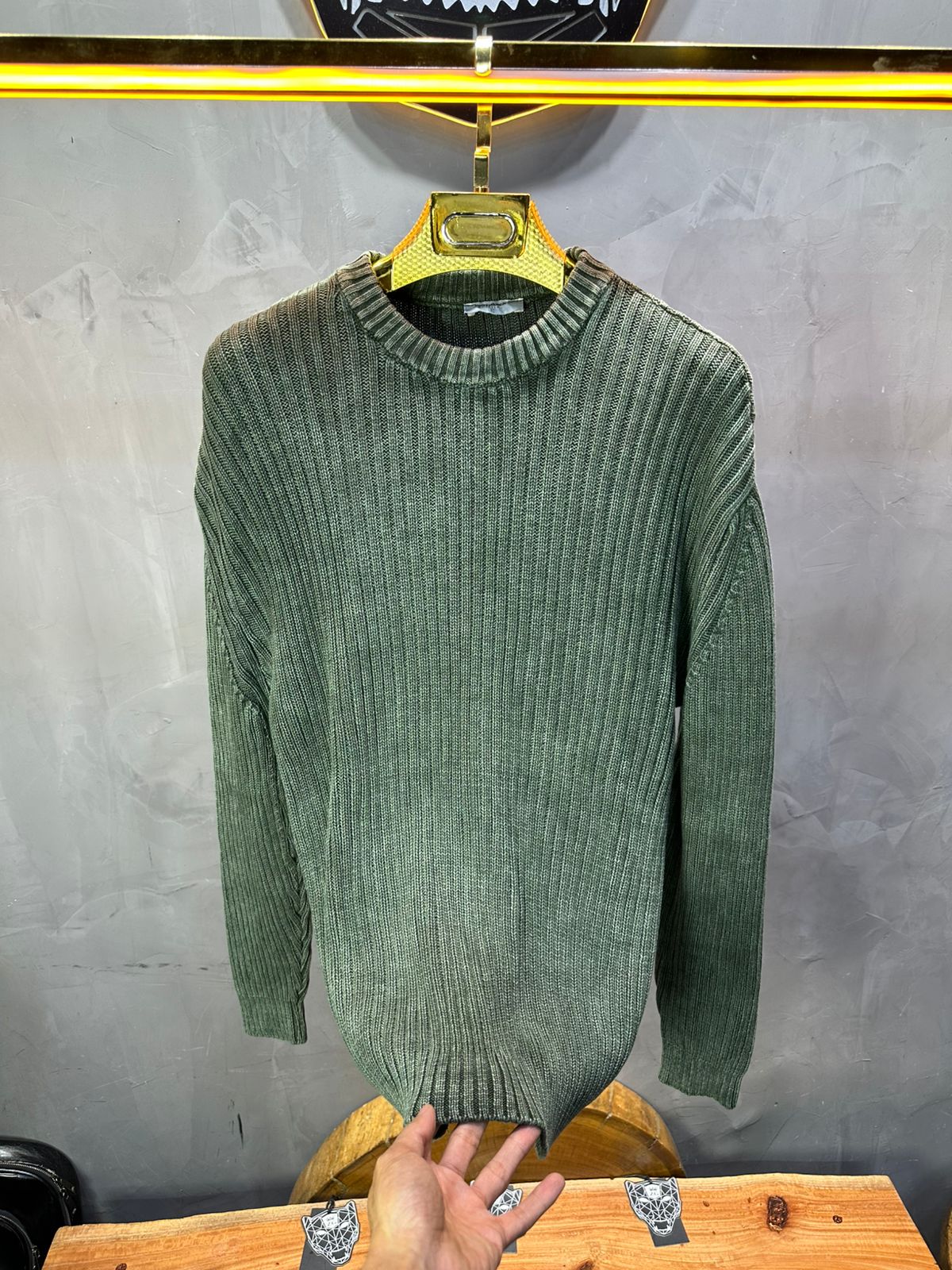 PULL TRICOT VERT 2609 - ZG PREMIUM