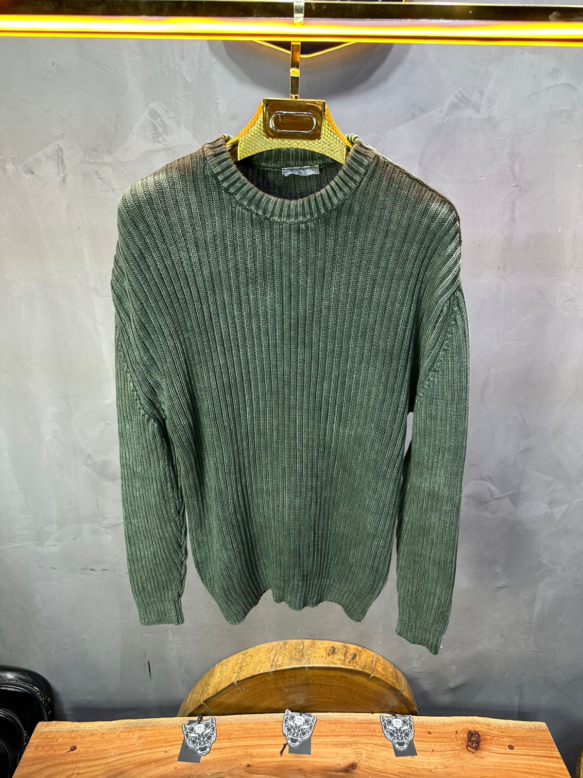 PULL TRICOT VERT 2609 - ZG PREMIUM