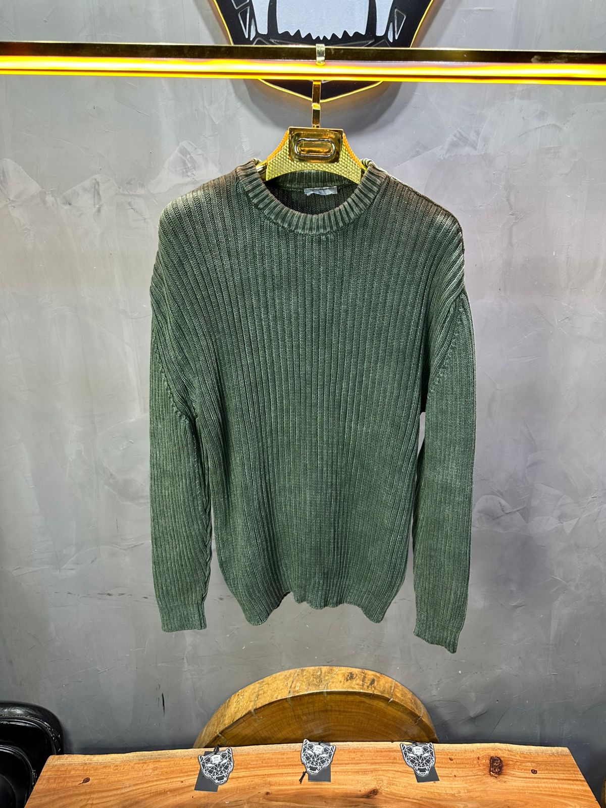 PULL TRICOT VERT 2609 - ZG PREMIUM