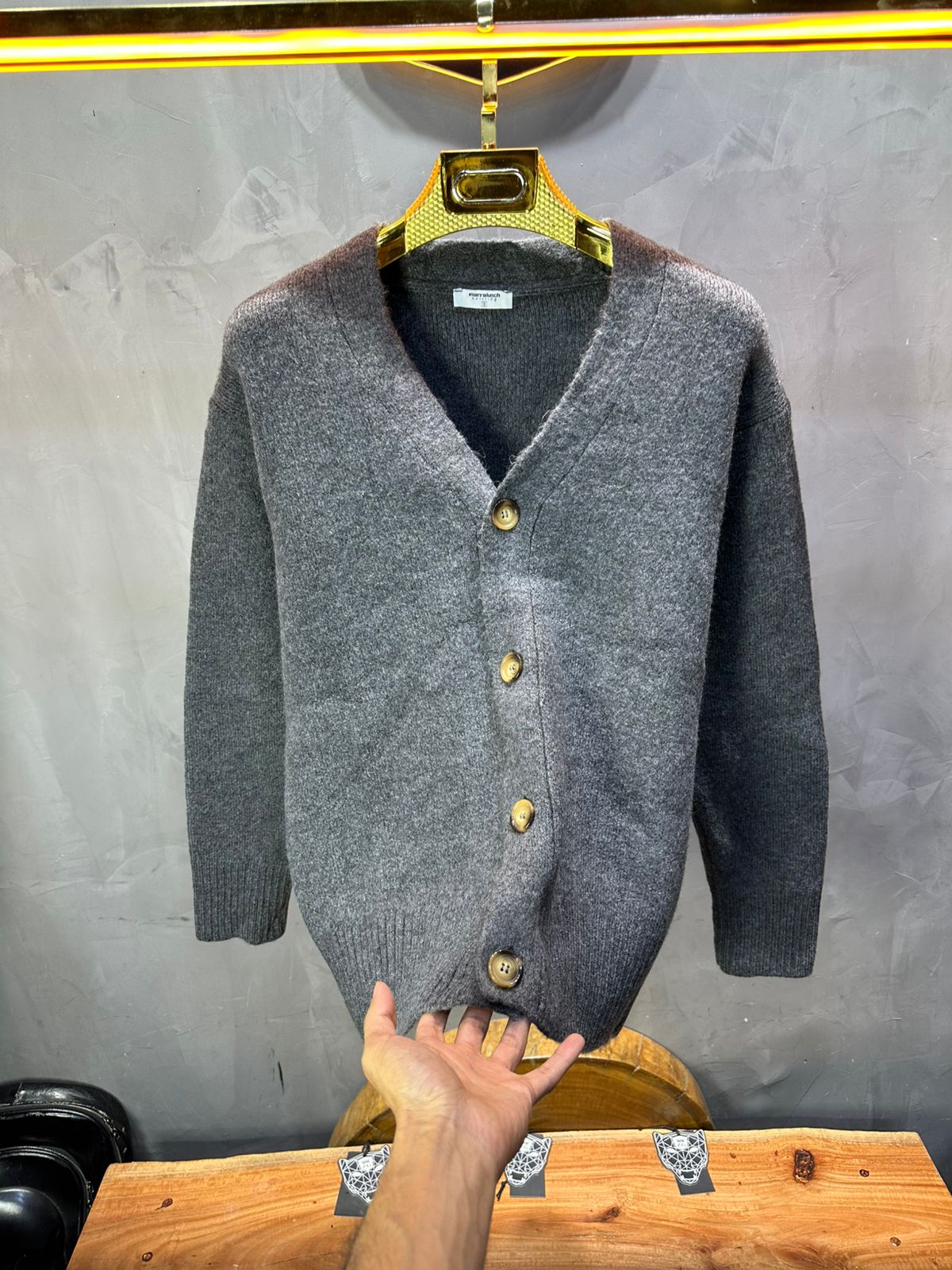 CARDIAN GRIS EN TRICOT 2606