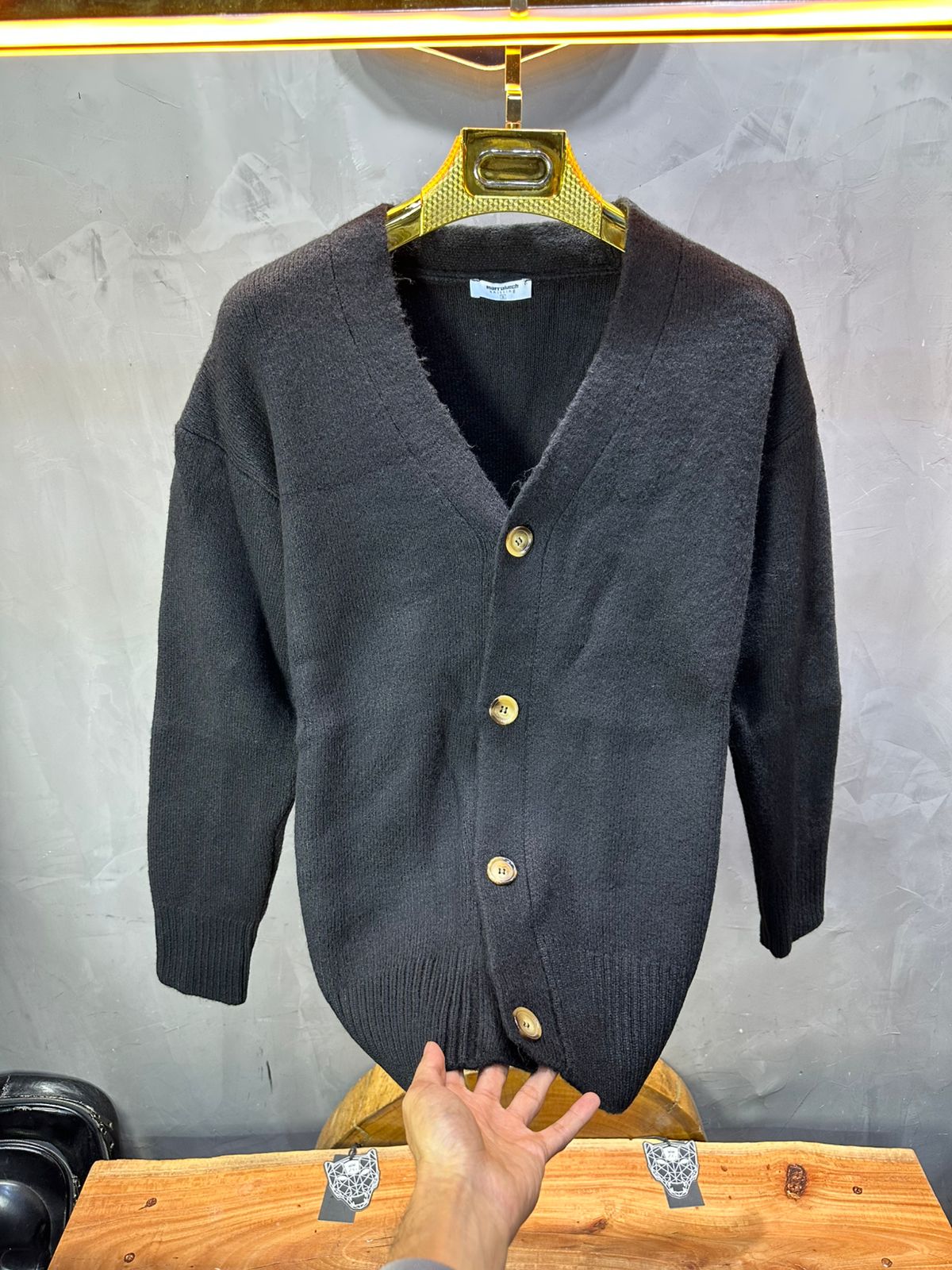 CARDIAN NOIR EN TRICOT 2606 - ZG PREMIUM