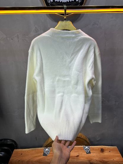 CARDIAN BLANC EN TRICOT 2606 - ZG PREMIUM