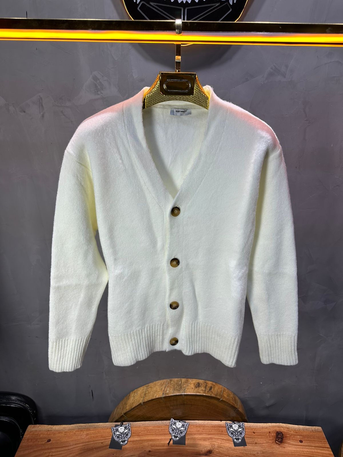 CARDIAN BLANC EN TRICOT 2606 - ZG PREMIUM