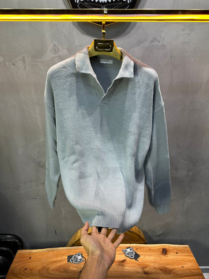 Pull bleu Tricot Polo  2305