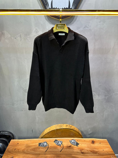 Pull noir Tricot Polo 2305