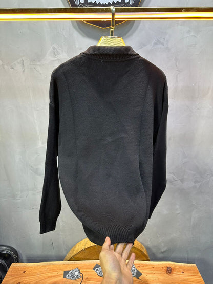 Pull noir Tricot Polo 2305
