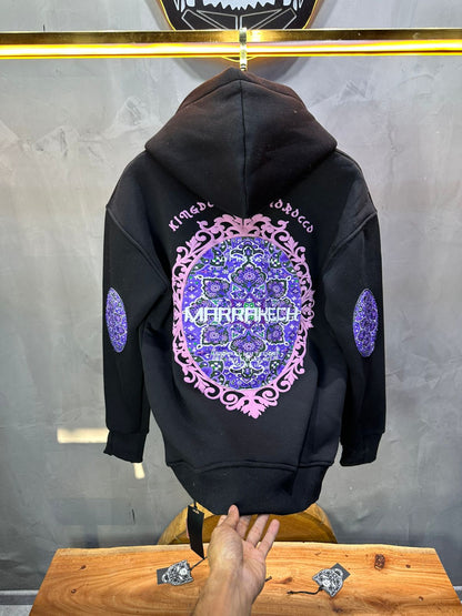 HOODIE NOIR GRAPHIQUE 7861 - ZG PREMIUM