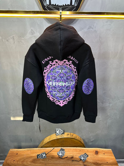 HOODIE NOIR GRAPHIQUE 7861 - ZG PREMIUM