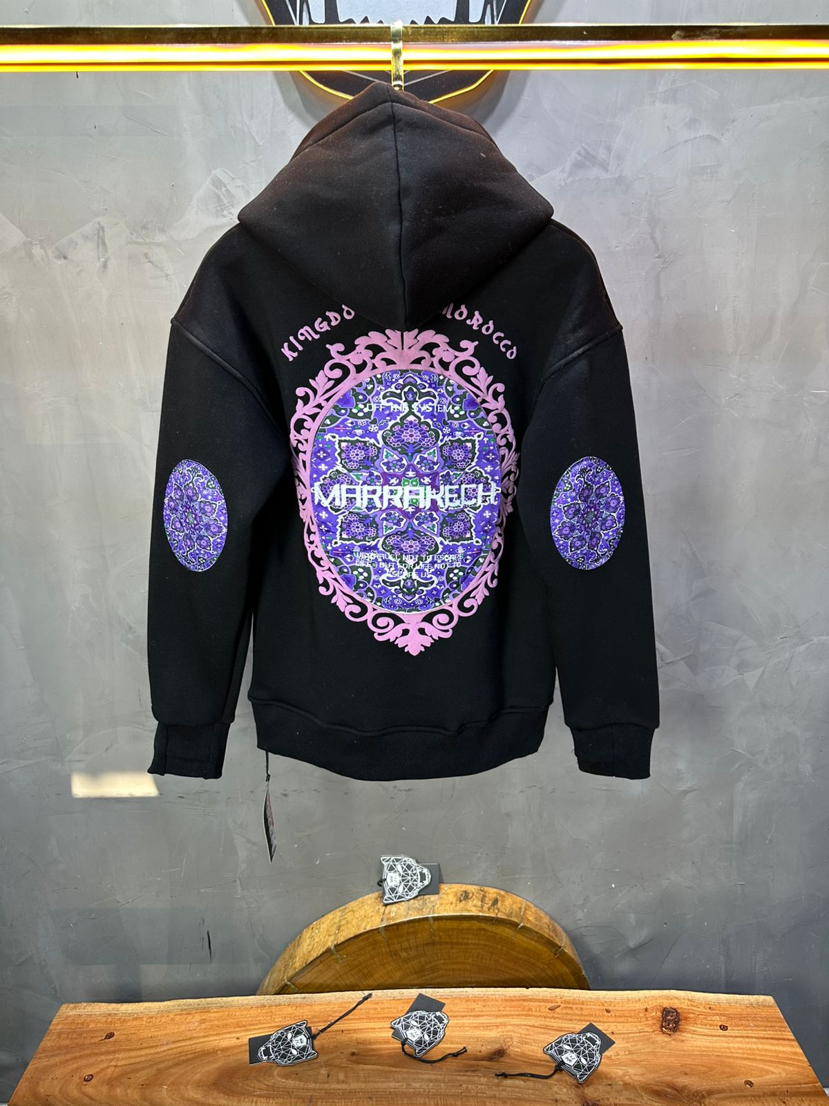 HOODIE NOIR GRAPHIQUE 7861 - ZG PREMIUM