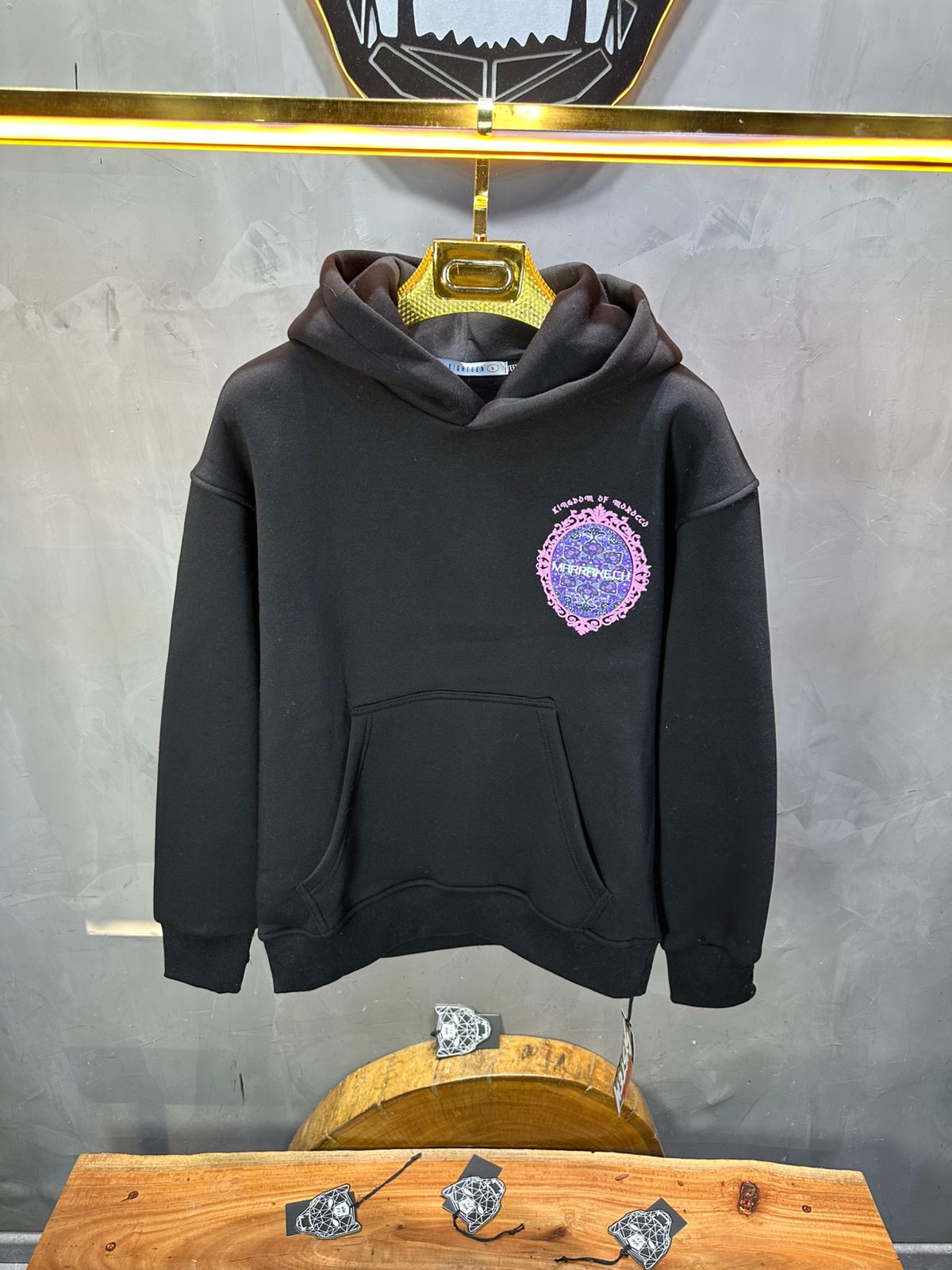 HOODIE NOIR GRAPHIQUE 7861 - ZG PREMIUM