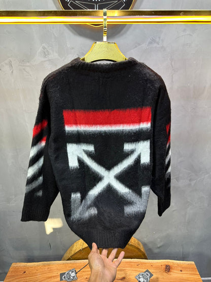 PULL TRICOT NOIR GRAPHIQUE 5108 - ZG PREMIUM