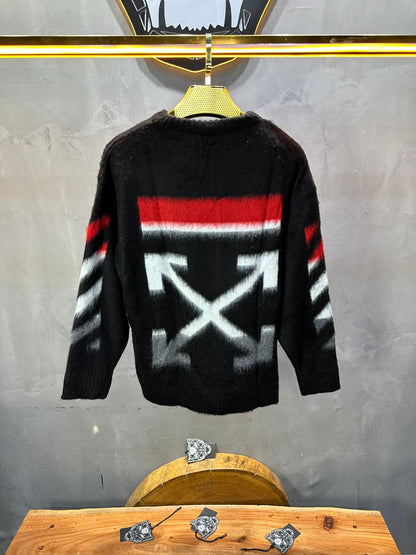 PULL TRICOT NOIR GRAPHIQUE 5108 - ZG PREMIUM