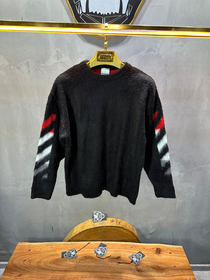 PULL TRICOT NOIR GRAPHIQUE 5108 - ZG PREMIUM